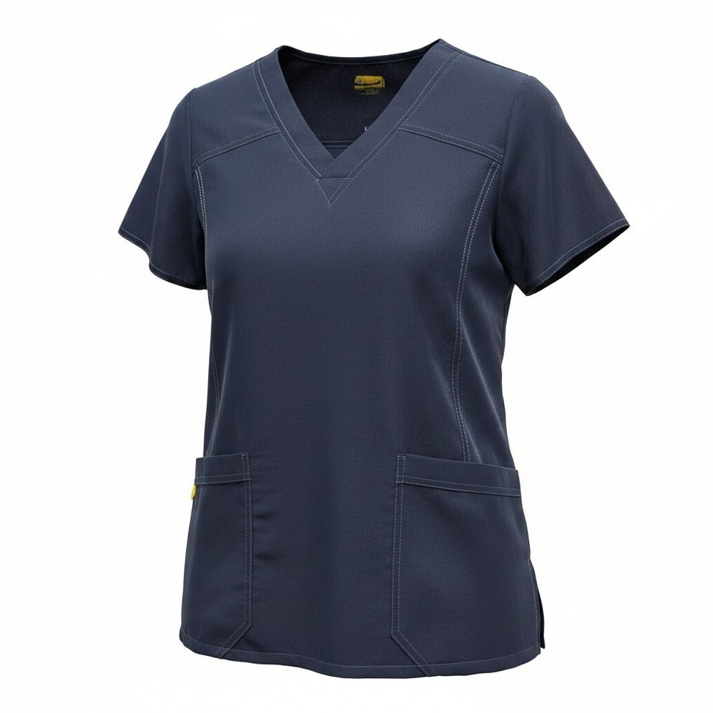 WonderWink Scrub Set Womens S‎ Navy Blue Excellent V-Neck Cargo Pockets 5214A